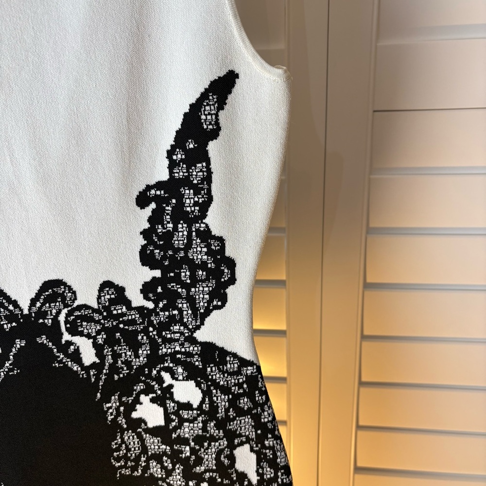 BCBGMaxAzria Black and White Contrast Mini Dress - Picture 4 of 9